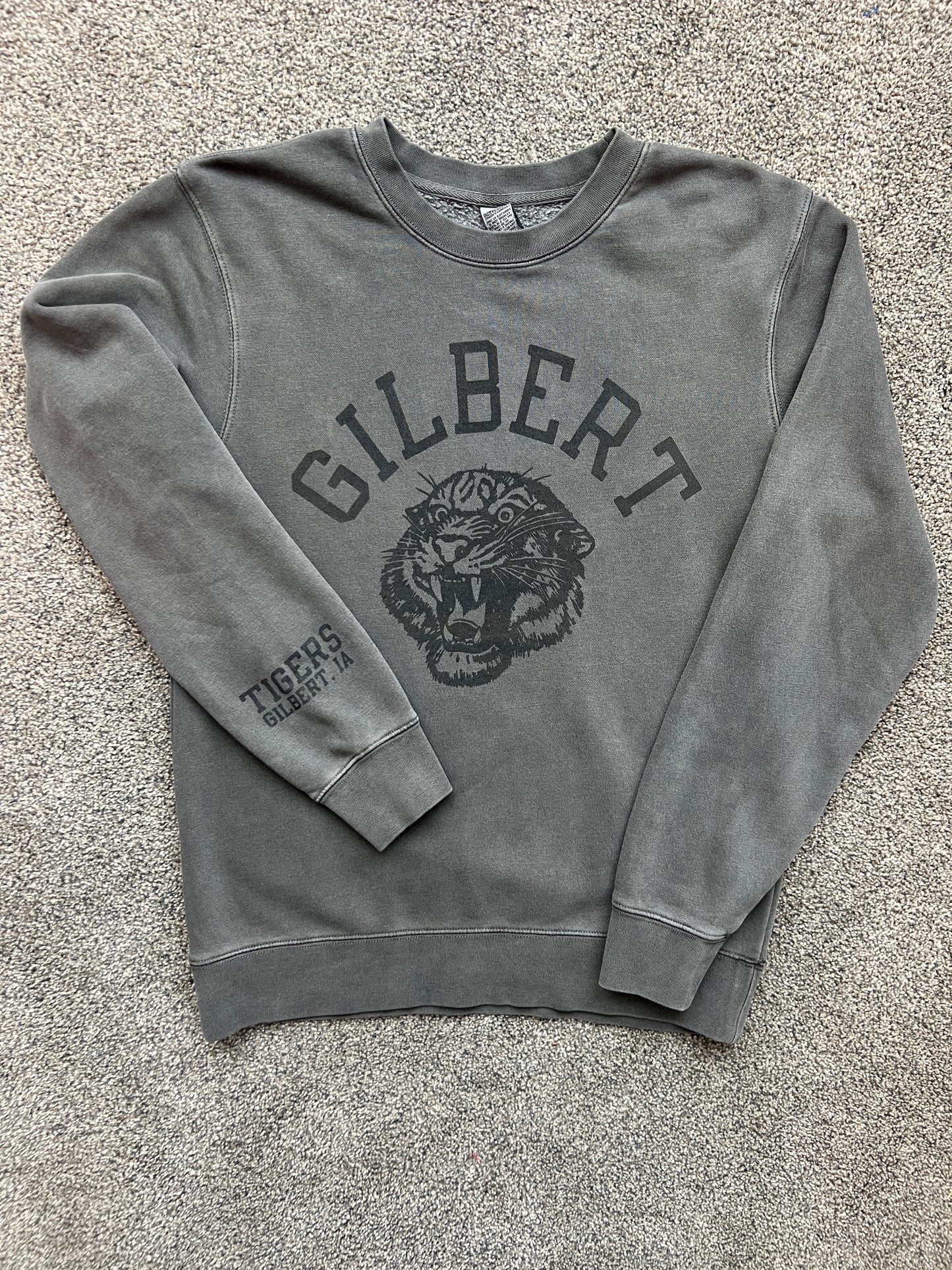 Adult Crewneck | Vintage Tiger | Faded Black