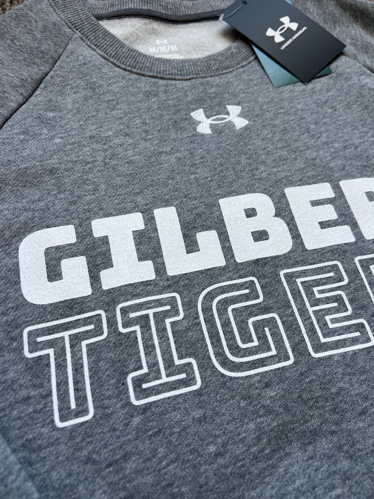 Adult MEDIUM Crewneck | Under Armour LINES | Gray