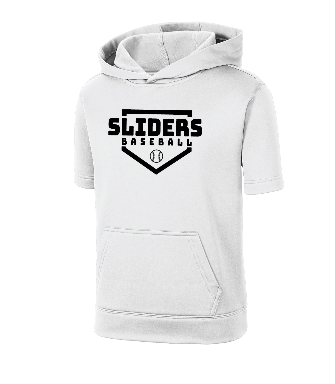 Youth Short Sleeve Hoodie | Sport Tek SLIDERS | White