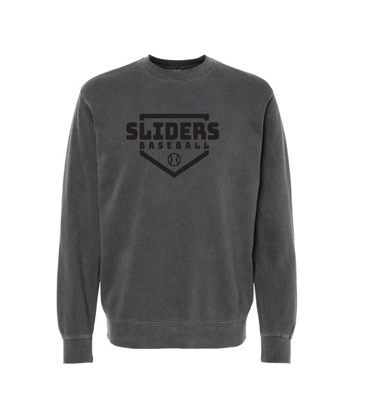 Adult Crewneck | SLIDERS | Faded Black