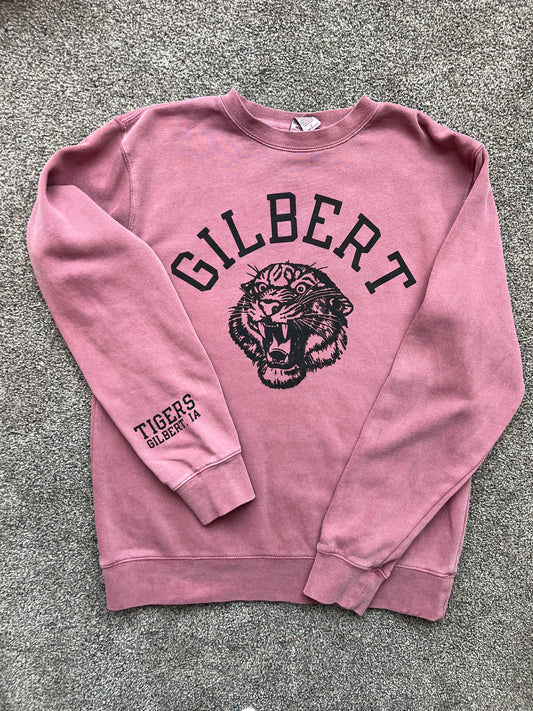 Adult Crewneck | Vintage Tiger | Faded Red