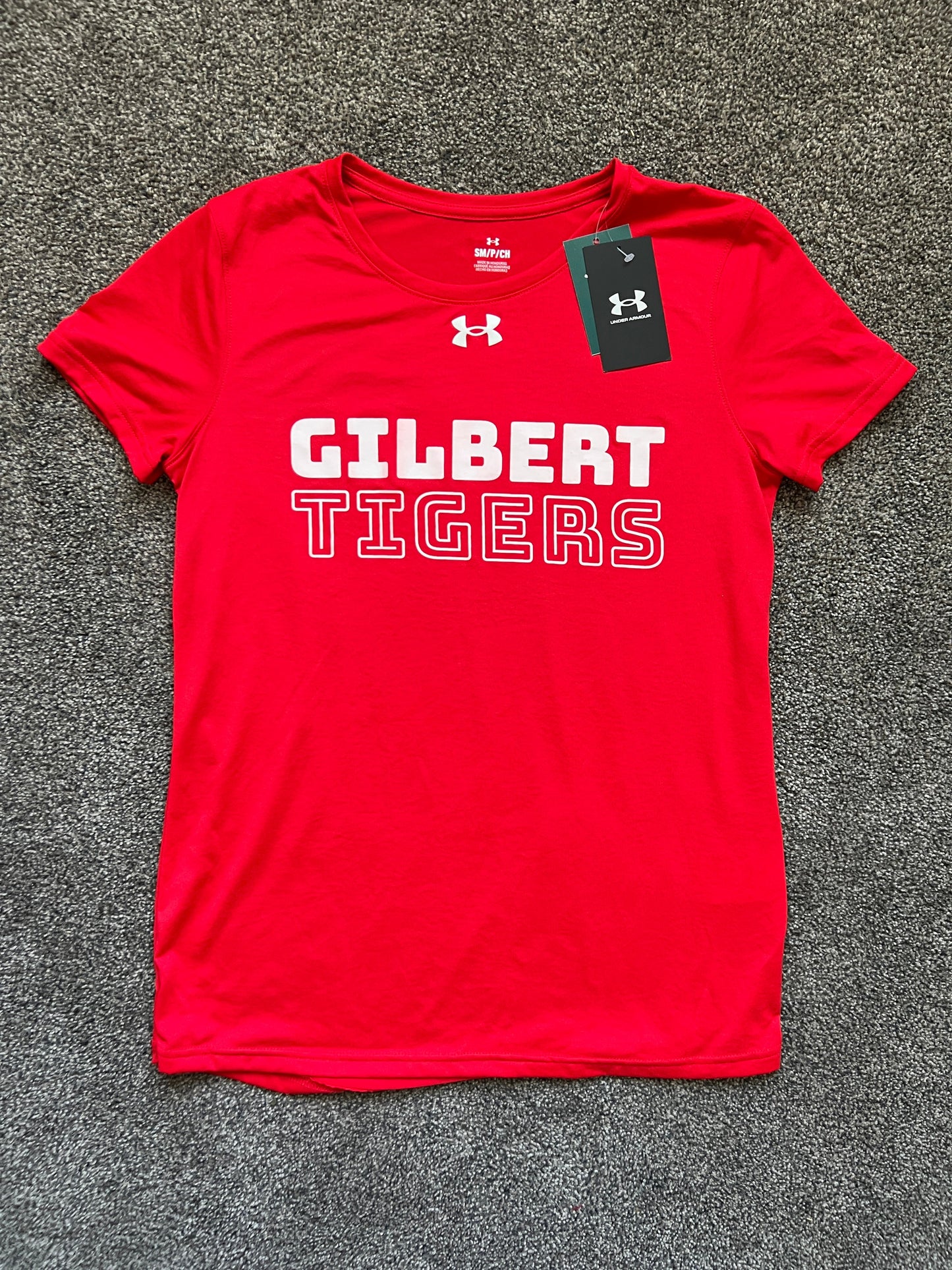 Women's SMALL Tee | Under Armour LINES | Red