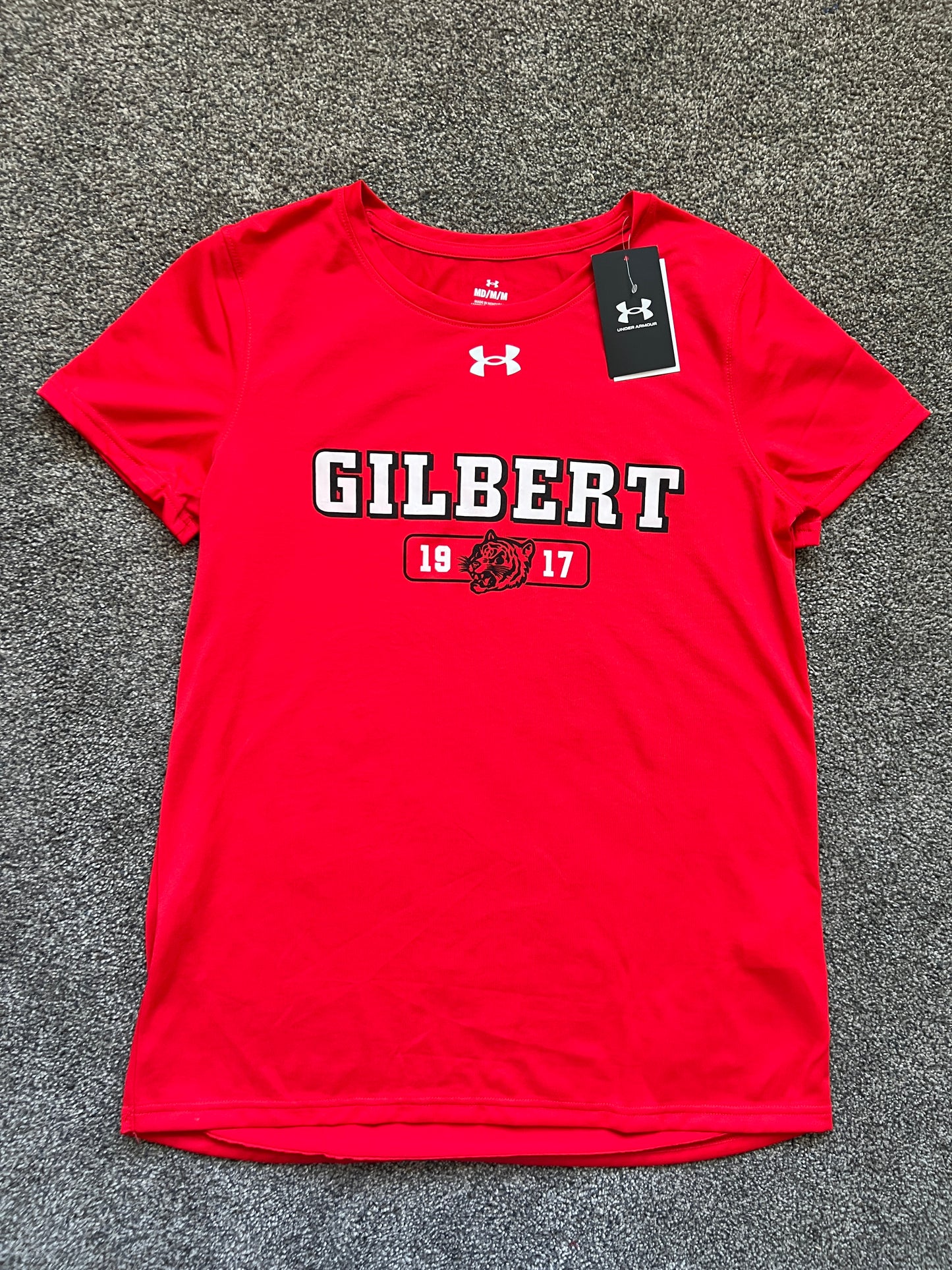 Women's MEDIUM Tee | Under Armour 1917 | Red