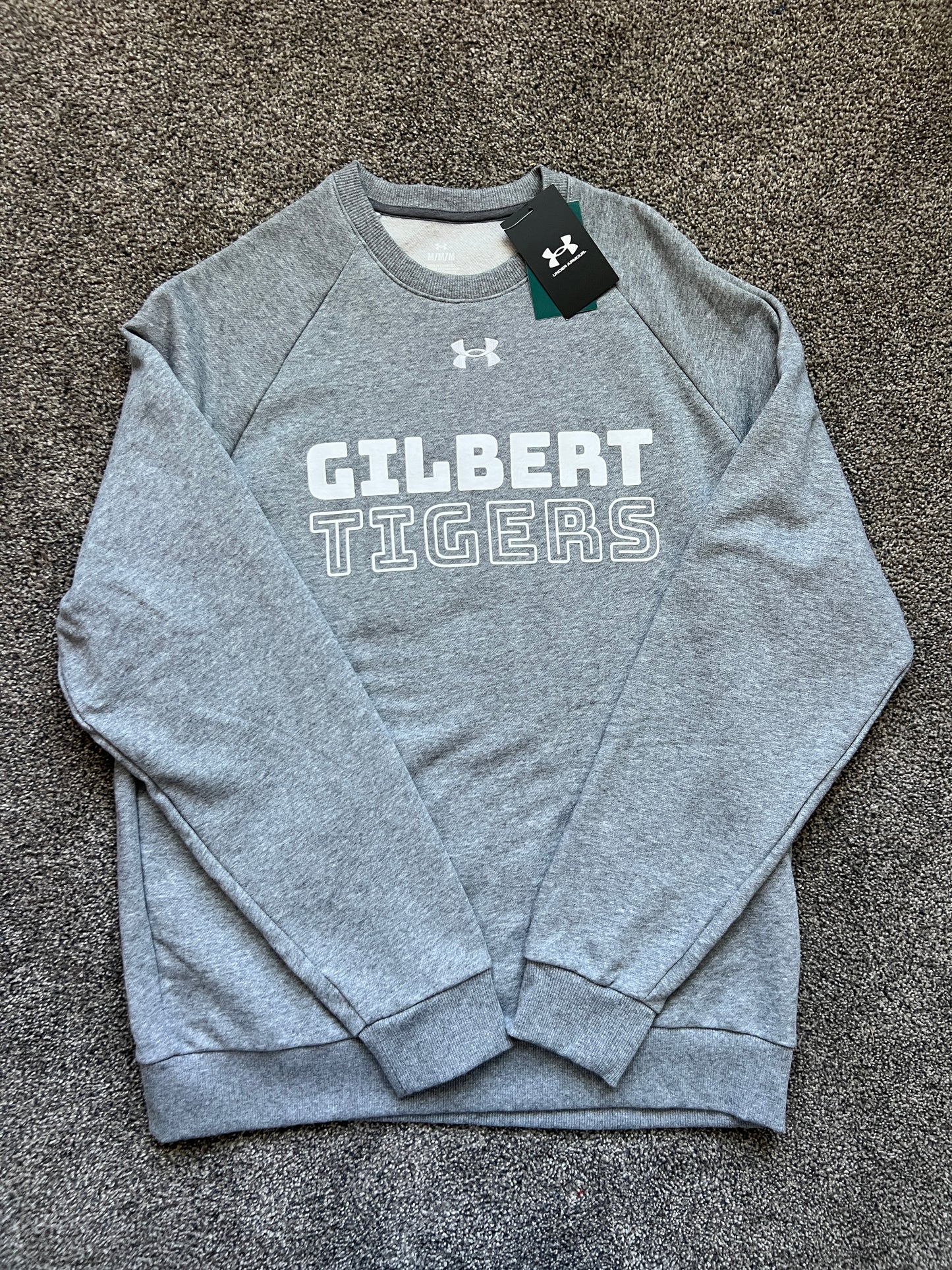 Adult MEDIUM Crewneck | Under Armour LINES | Gray