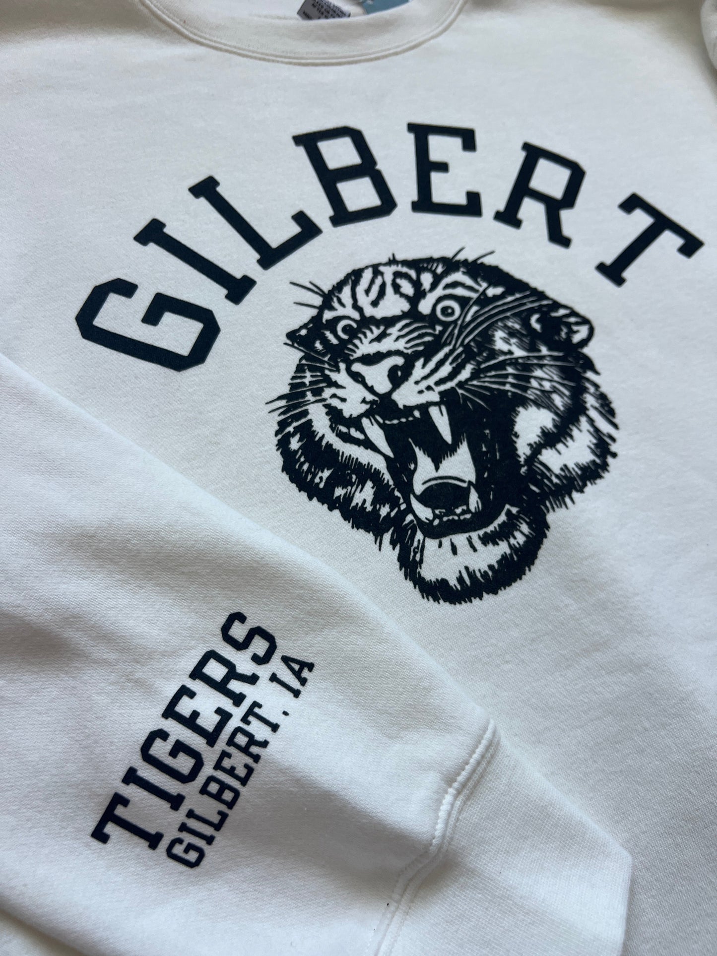 Adult Crewneck | Vintage Tiger | White