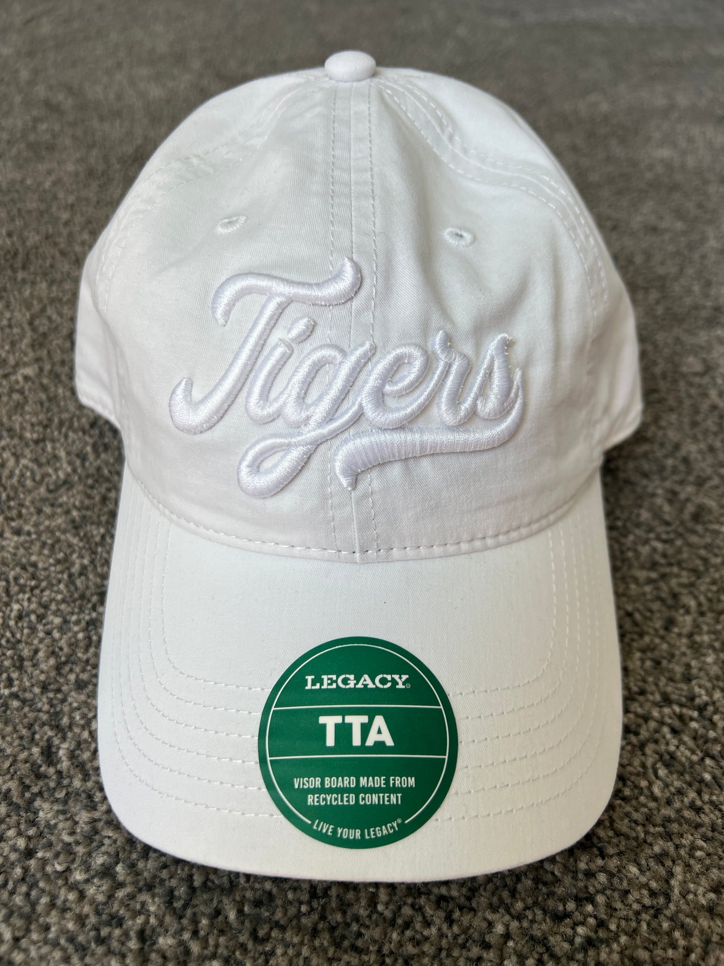 Vintage Tigers Hat : White with White