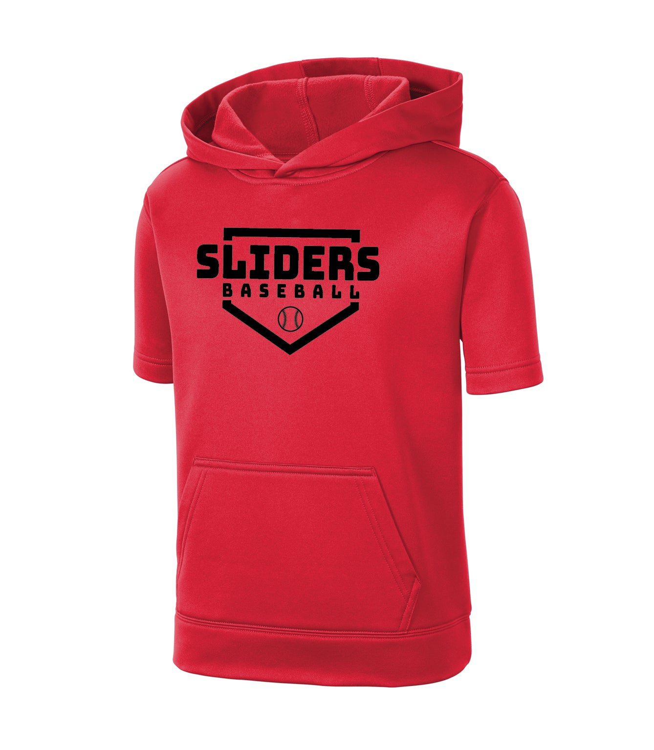 Youth Short Sleeve Hoodie | Sport Tek SLIDERS | Red